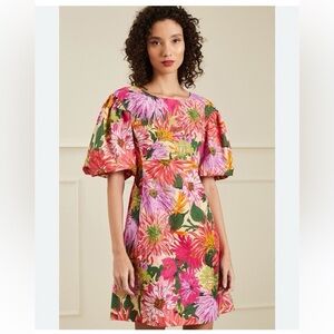 MAX MARA WEEKEND pink floral Coccole balloon sleeve dress / size 4